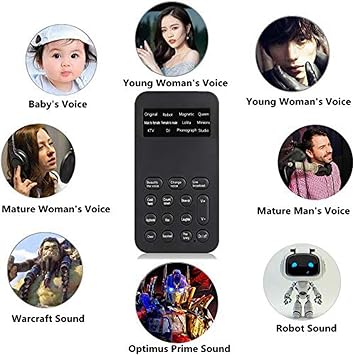 2X Voice Changer Handheld Microphone Voice Changer with Sound Multifunctional Effects Machine for Phone/ (S9)