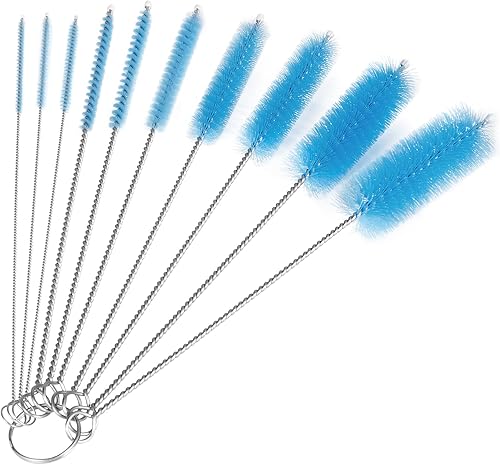 Vista 68 de CiaraQ Cepillos de limpieza de botellas, juego de cepillos de tubo de nailon de 8 pulgadas, limpiador para botellas de cuello estrecho, tazas