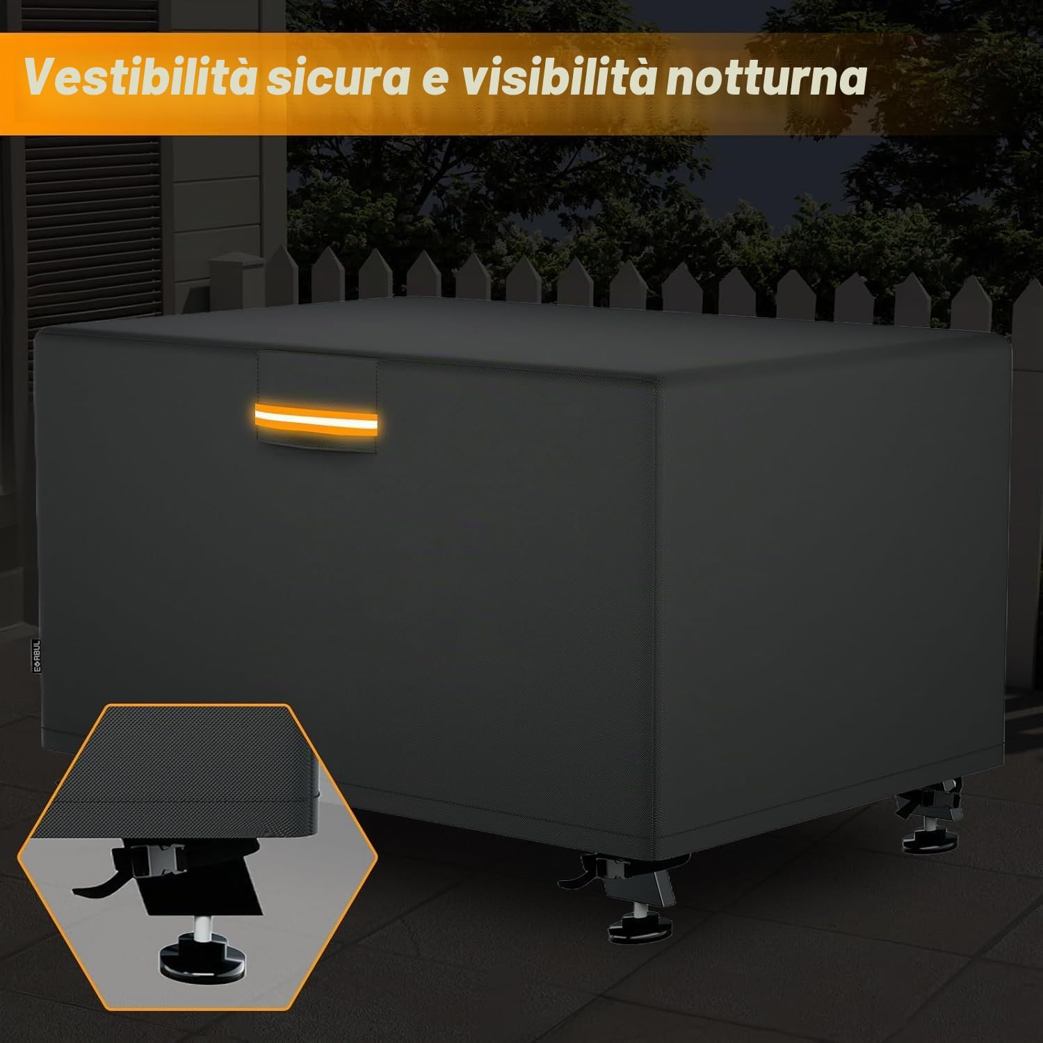 EVRBUL Copertura Protettiva per Tavolo da Calcio Balilla, Copertura per Tavolo da Calcio Impermeabile per Interno/Esterno Resistente ai Raggi UV, Robusta 420D, 160x114x89 cm