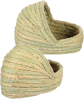 2Pcs Woven Chicken Nest for Coop Straw Sleeping Bed for Pets Cozy Secure Laying Nest for Poultry Addition to