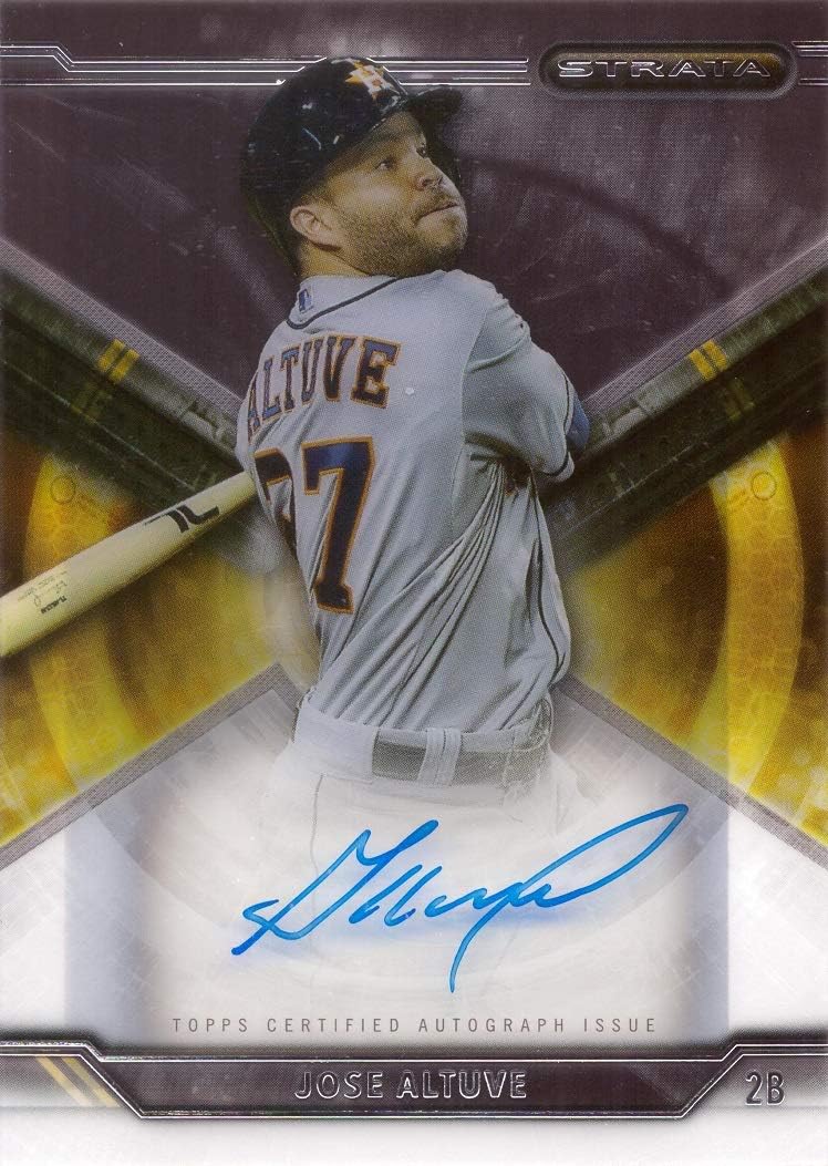 2015 Topps Strata #SA-JA Jose Altuve Certified Autograph Baseball Card