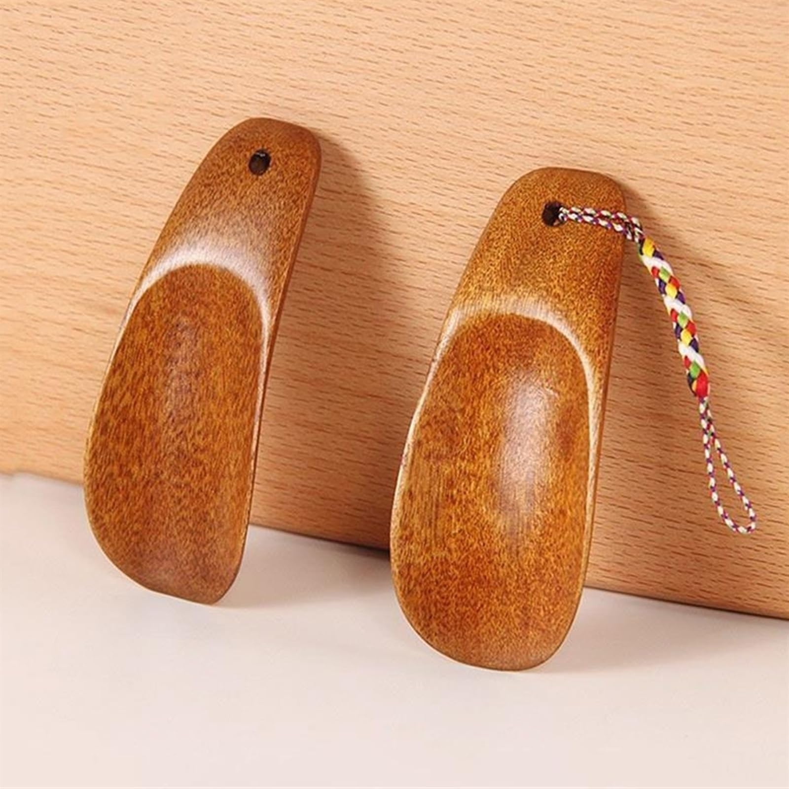 Calzador de madera, calzador de madera, calzador de madera, portátil, artesanal, mango largo, elevador de zapatos, accesorios para zapatos, calzador, cuchara para zapatos para personas mayores,