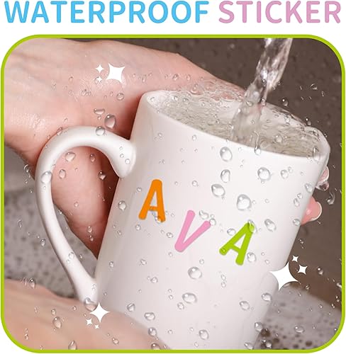 Miniatura 4 de LGZJBN - 15 hojas de letras de números coloridas, calcomanías del alfabeto, letras autoadhesivas del alfabeto, calcomanías de vinilo del alfabeto,