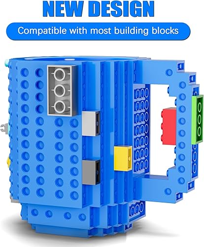 Miniatura 3 de DAYMOO Juego de tazas de ladrillo integradas. Divertidas tazas de regalo compatibles con Lego, regalos novedosos de Pascua, cumpleaños, Navidad,