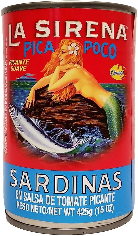 La Sirena Pica Poco Sardine 15 oz - Sardina (Pack of 18)