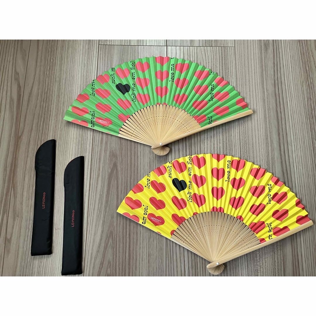 hide 扇子 布センス イエローハート Amazon.co.jp: hide