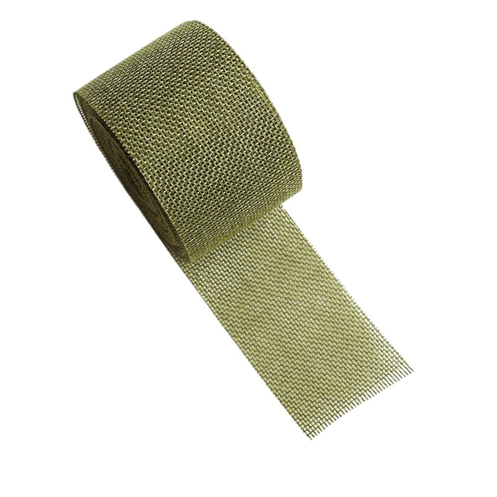Burlap Roll 10M/Rolls Burlap Wired Ribbon Roll 5cm Wide Colorful Weave Jute for DIY Craft Wrapping Decor(10 Green)
