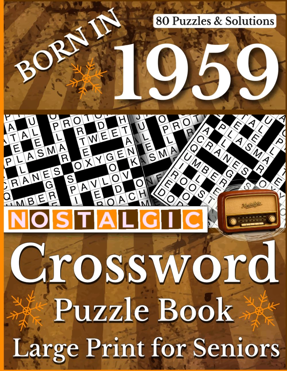 Born In 1959: Nostalgic Crossword Puzzle Book: Large Print Crossword Puzzle Book with Nostalgic and Classic Clues, Easy-to-Read Brain Games for ... and Fun Word Puzzles for Adults and Elderly