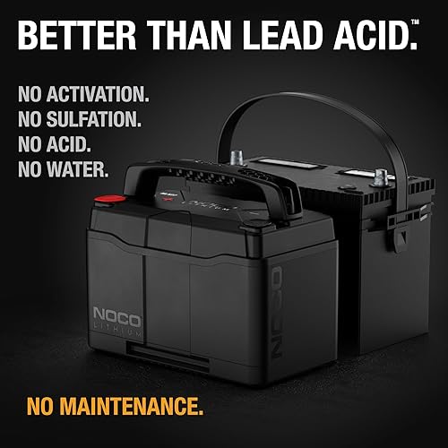 Miniatura 4 de NOCO Litio NLX27 batería de litio LiFePO4 de 12 V, doble propósito, ciclo profundo de 100 Ah + batería de arranque del grupo 27 de 1400 A, para