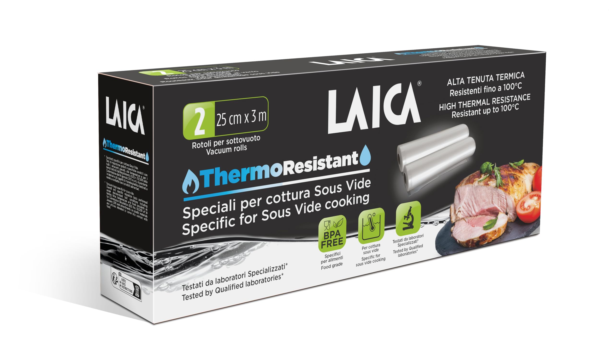 CASO Gourmet Set Di Pellicole E Sacchetti Sottovetro – 100 Sacchetti + 4 Rotoli – Forti E Resistenti, 105µm, Adatti Per Sous Vide - 3
