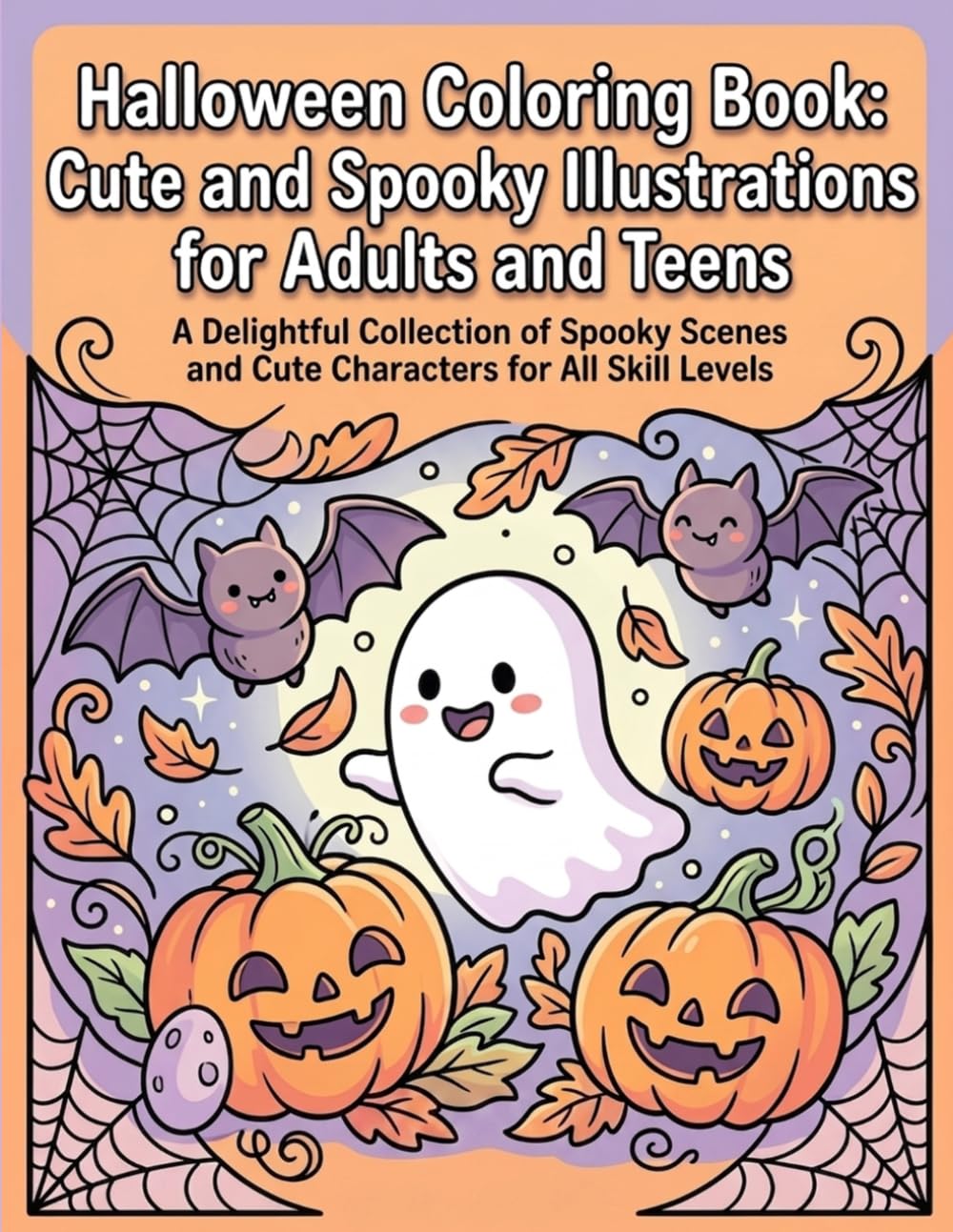 Halloween Coloring Book: Cute and Spooky Illustrations for Adults and Teens: A Delightful Collection of Spooky Scenes and Cute Characters for All Skill Levels