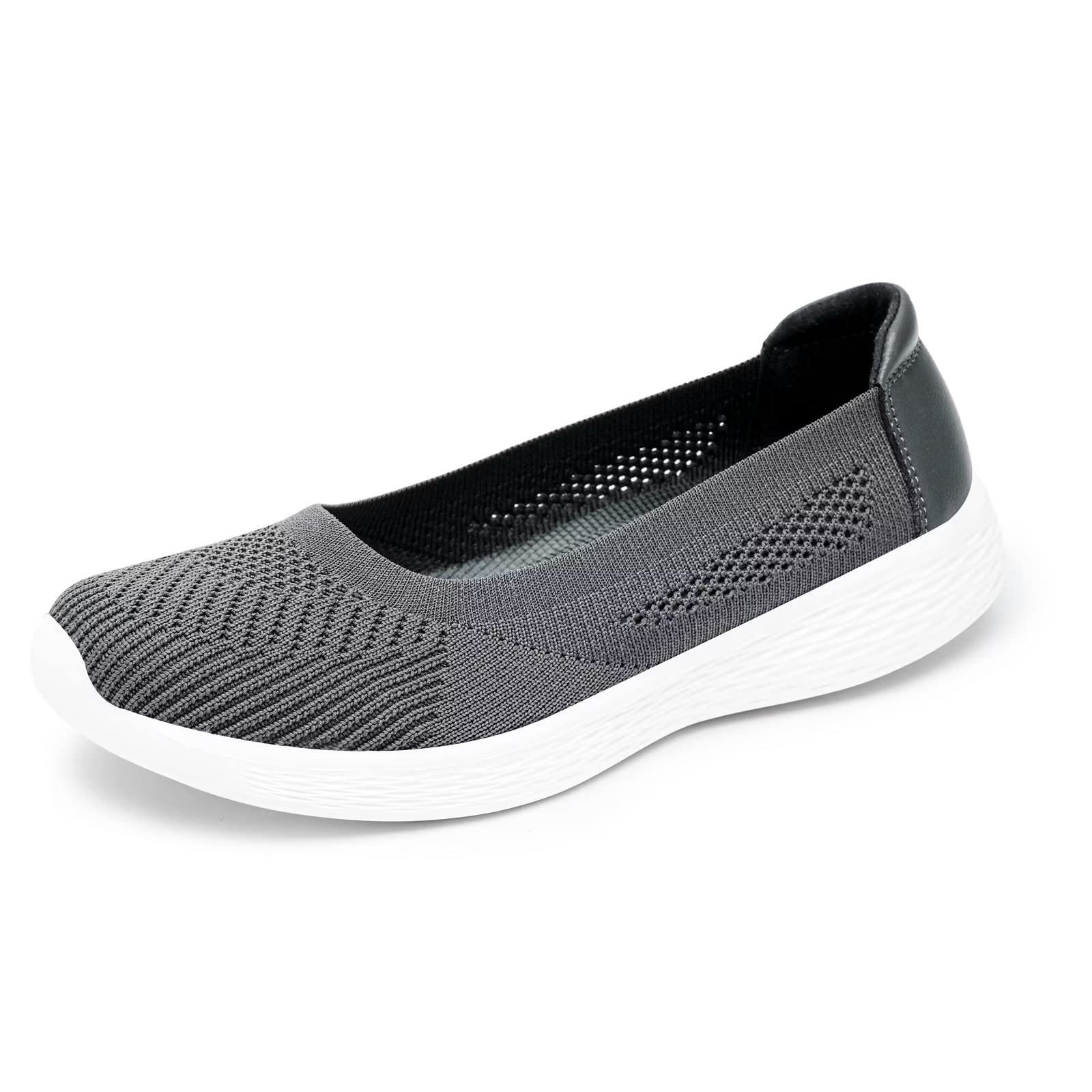TIOSEBON Damen Komfort Slip-On Loafers Flach Schaumstoff Mesh Anti-Rutsch Walking Schuhe