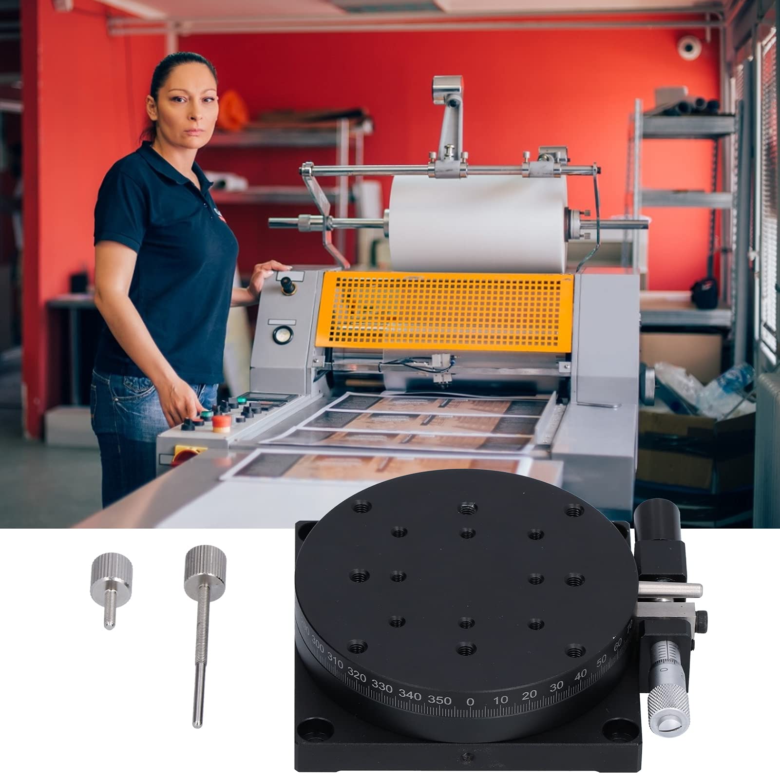 Manuell Rotierender Lineartisch, Durchmesser 80 Mm RB-A80 Manuell Rotierender Lineartisch, Trimmplattform mit Skala, Verschiebbarer Abstimmtisch, Lineare Rollenlager