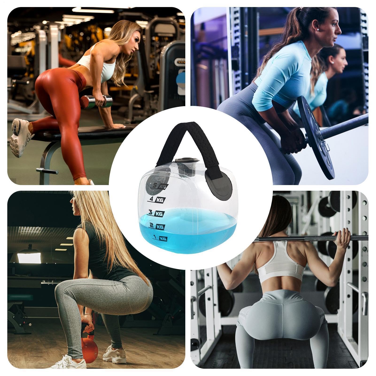 Regulowany Kettlebell z Wodą Regulowane Obciążenie Sprzęt Do Ćwiczeń | Core Fitness Sprzęt Dla Kobiet Sportowców Początkujących Profesjonalistów Siłownia Biuro Salon Studio