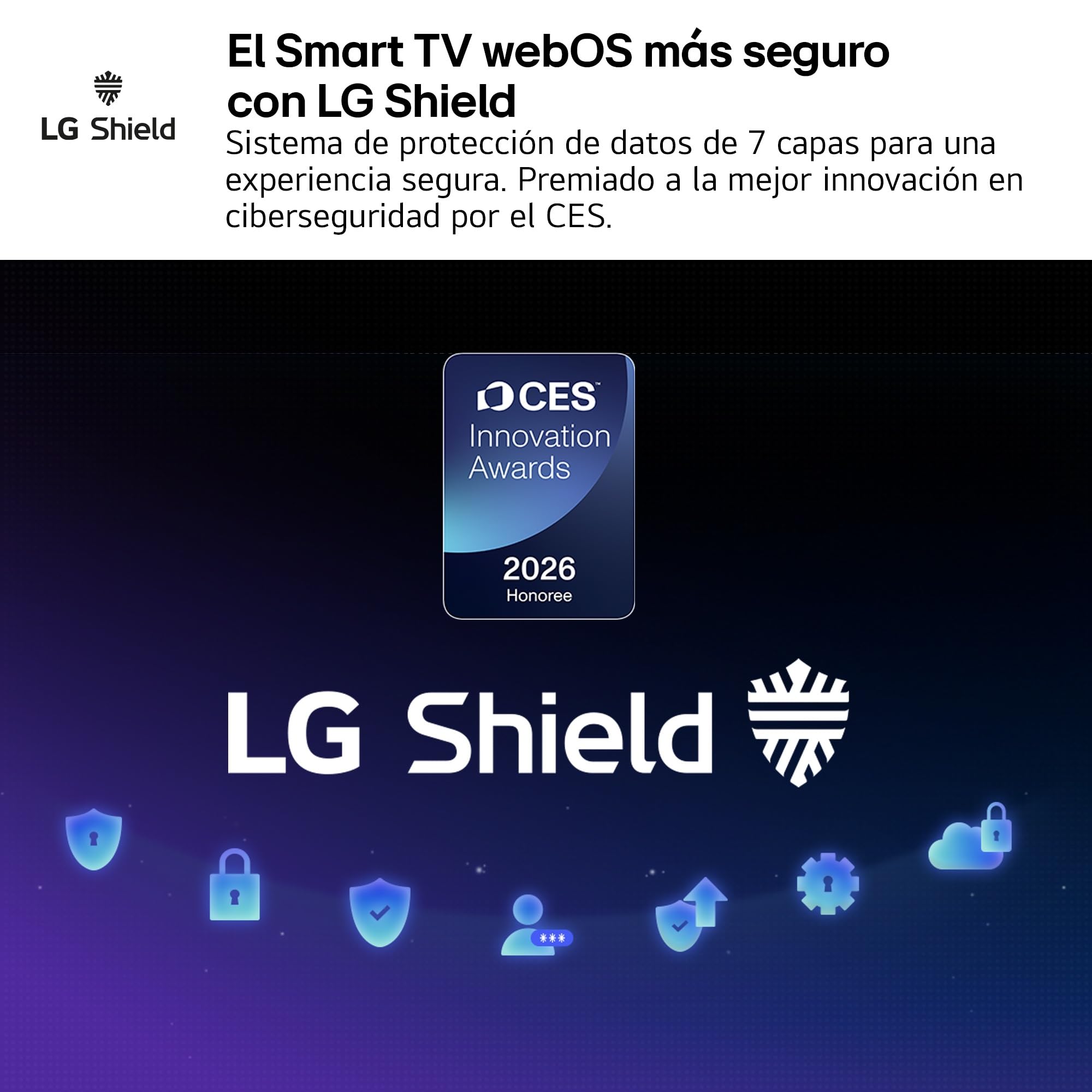 LG 43QNED70B6C - TV 43", QNED MiniLED, 4K AI, Smart TV, WebOS 25, Sin Reflejos al 94%, Procesador Alpha 5 Gen7 AI, 120Hz, Super Upscaling, HDR10 y Dolby Digital Plus, Alexa/Google Assistant, Negro