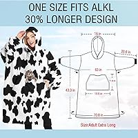 Vista 6 de Wearable Oversized Blanket,Sherpa Blanket Hoodie with Super Pockets,Super Warm Fuzzy Pullover for Women & Men