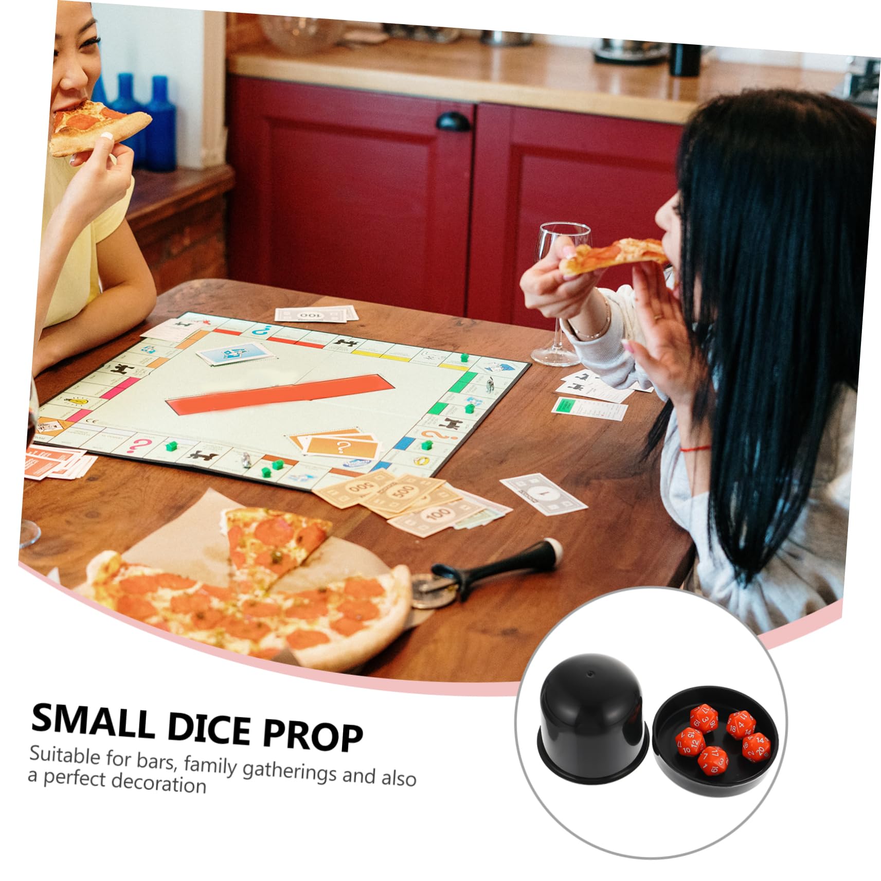 VICASKY 5sets Dadi Poliedrici Colorati Da Gioco Facce Accessori Divertenti Per Giochi Da Tavolo e Feste Con Supporto Per Dadi Per Famiglie e Amici
