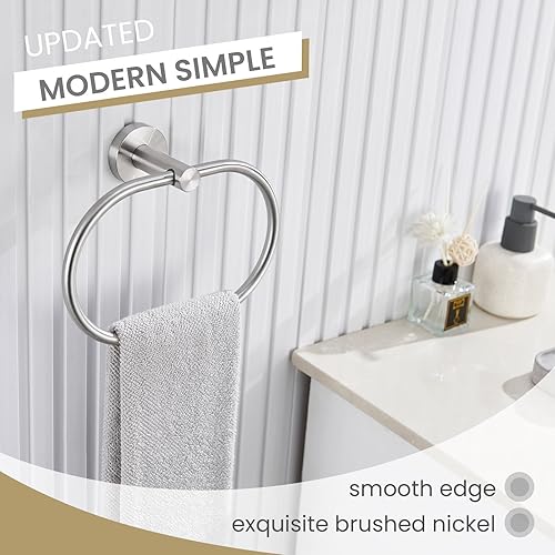 Miniatura 4 de Suyar SUS304 - Toallero de mano de acero inoxidable para toallas de baño, montado en la pared