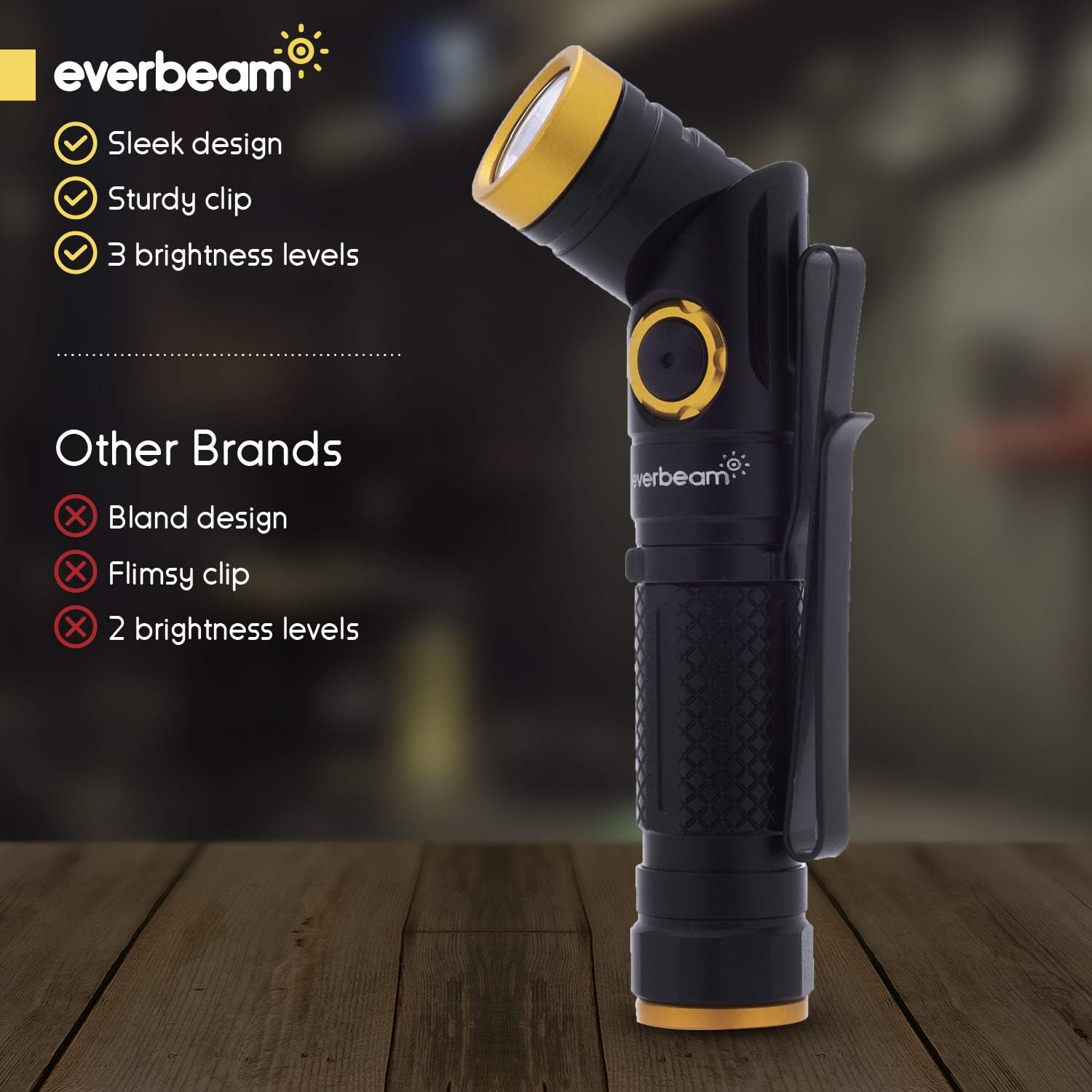 Everbeam Tactical Flashlight BATTERY INCLUDED Image