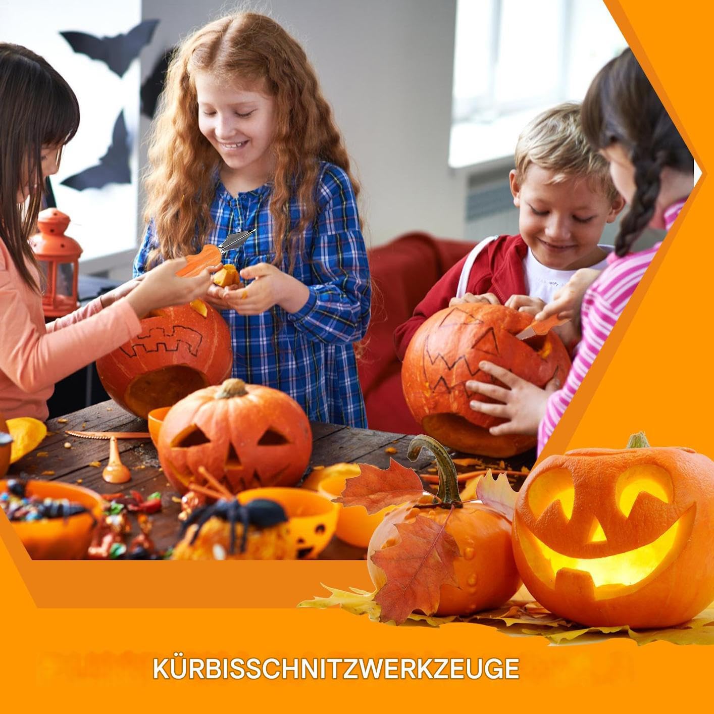 Zestaw do rzeźbienia dyni na Halloween Komplet 37 Solidnych Przybory