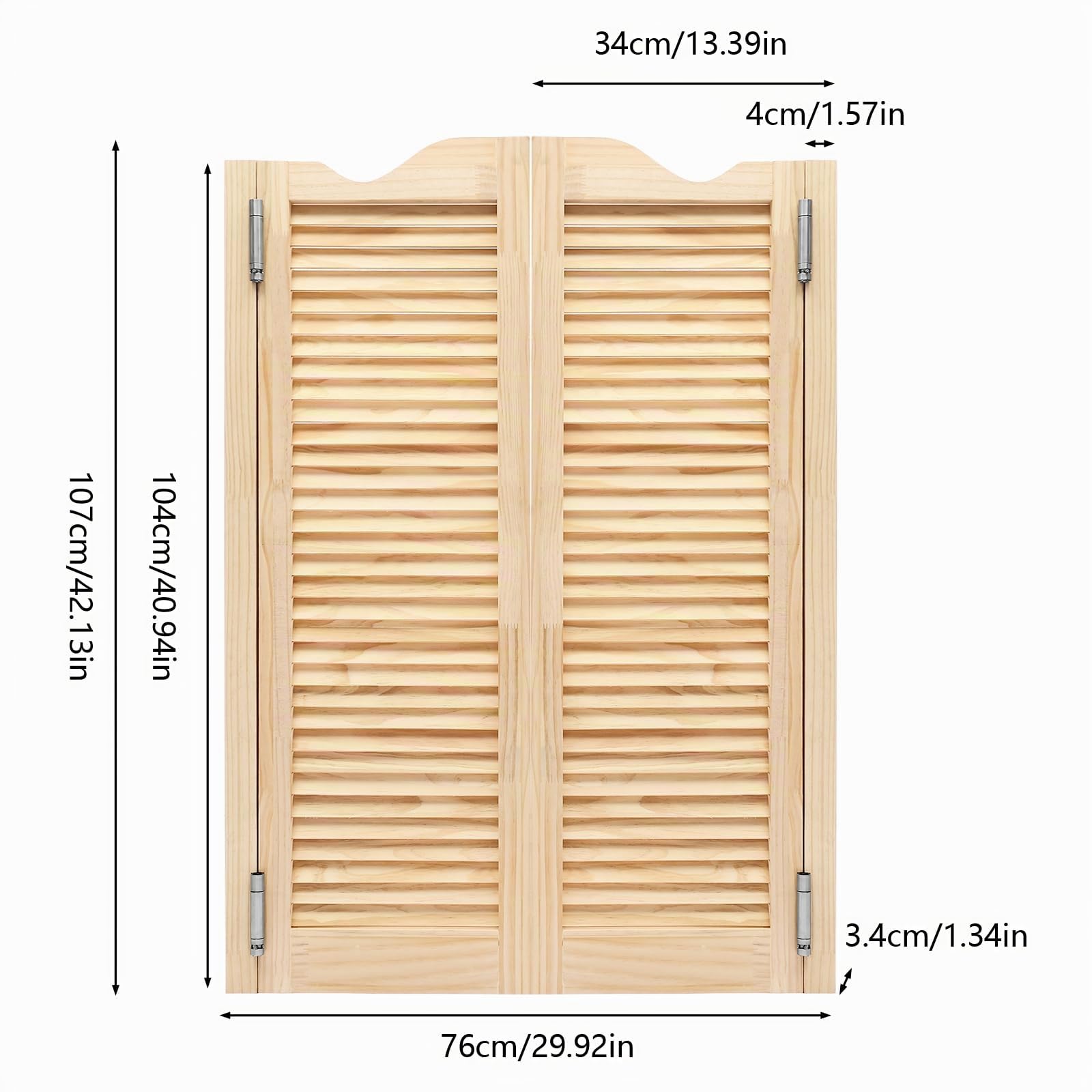Cafe Saloontüren, Cafétüren Schwingende Café-Tür Schwingtür Holz-Pendeltür Schwingtür Innen Trennwandtür für Thekentrennwand, Terrasse, Garteneingang (Holzfarbe, 107x76cm)
