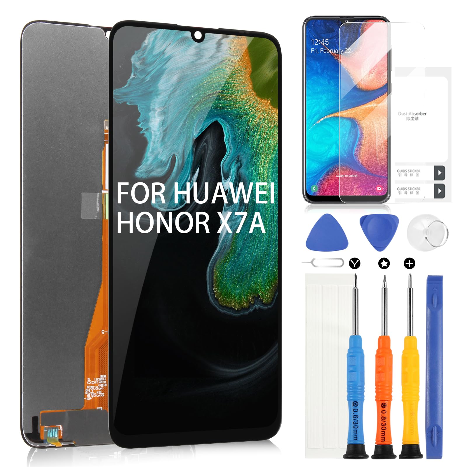 ARSSLY for Huawei Honor X7a Screen Replacement - for Honor X7a LCD Touch Screen Digitizer for Honor X7a LCD Display RKY-LX1 RKY-LX2 RKY-LX3 Touch Glass Full Assembly Repair Tools