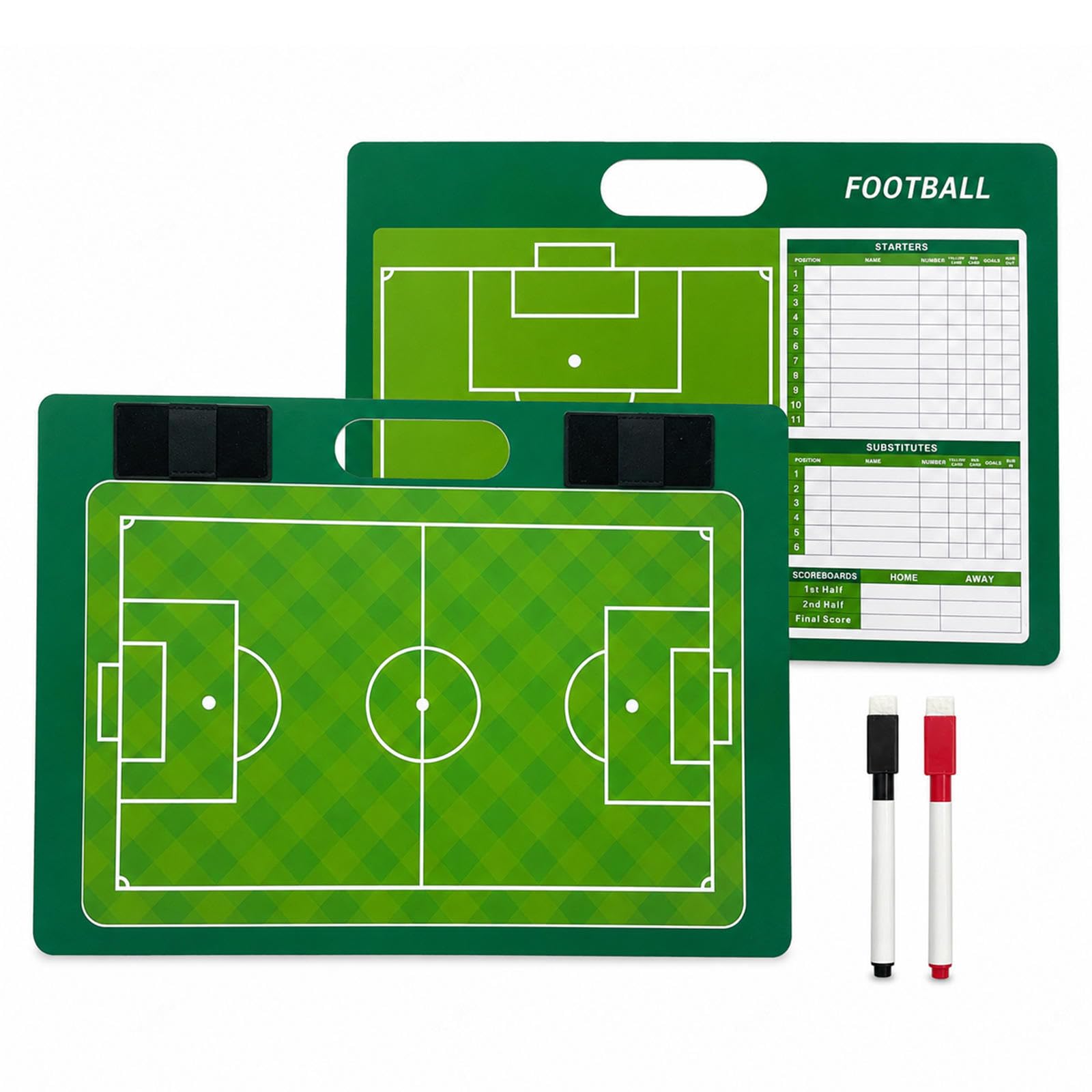 Pizarra Táctica Fútbol PVC Doble Cara Borrable Entrenador