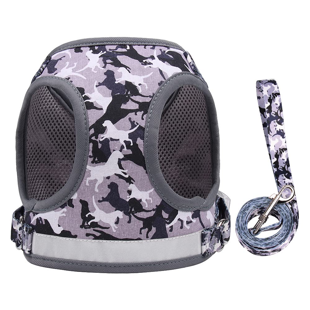 PETANGEL Breathable Mesh in Camouflage Vest Harness and Leash Set for Small Dogs and Cats | Adjustable Reflective Puppy Vest Harness for Small Pets (Size: XL, Adjustable Chest: 42-48 cm) (B09HSHP53T) Amazon Price History, Amazon Price Tracker