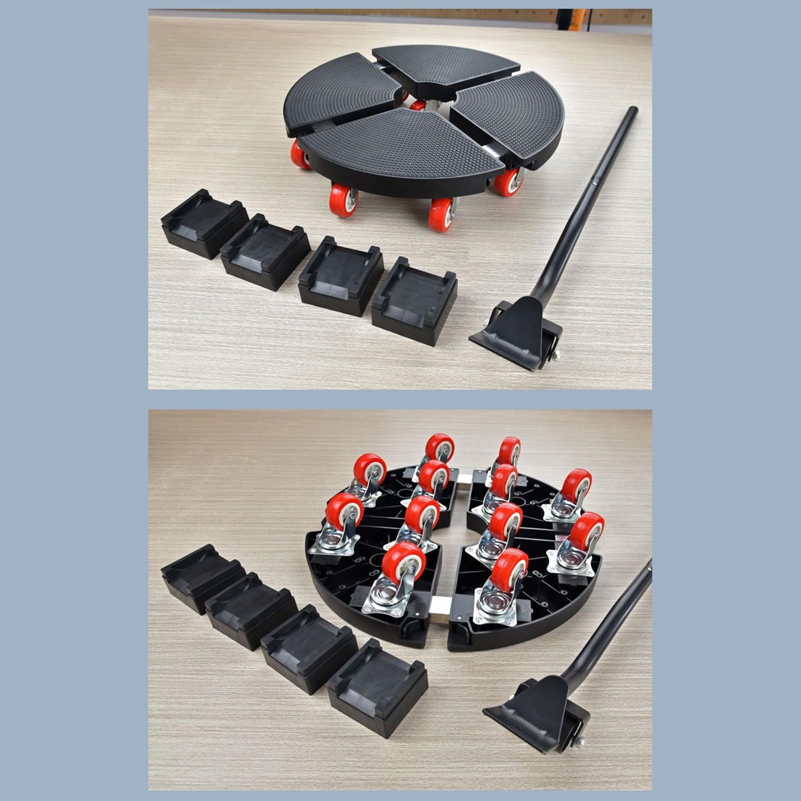 Wózek transportowy do mebli, przenośny, antypoślizgowy, regulowany, płaski wózek – do użytku wewnątrz i na zewnątrz, do domu, na taras, szafa na ubrania, lodówka
