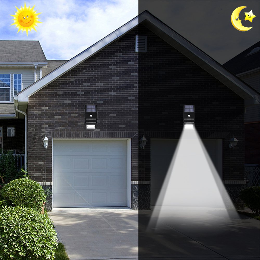 Lumière Solaire Extérieur Avec Détecteur De Mouvement - Blanc Froid, étanche, Clip - Pour Jardin, Clôture, Balcon, Allée