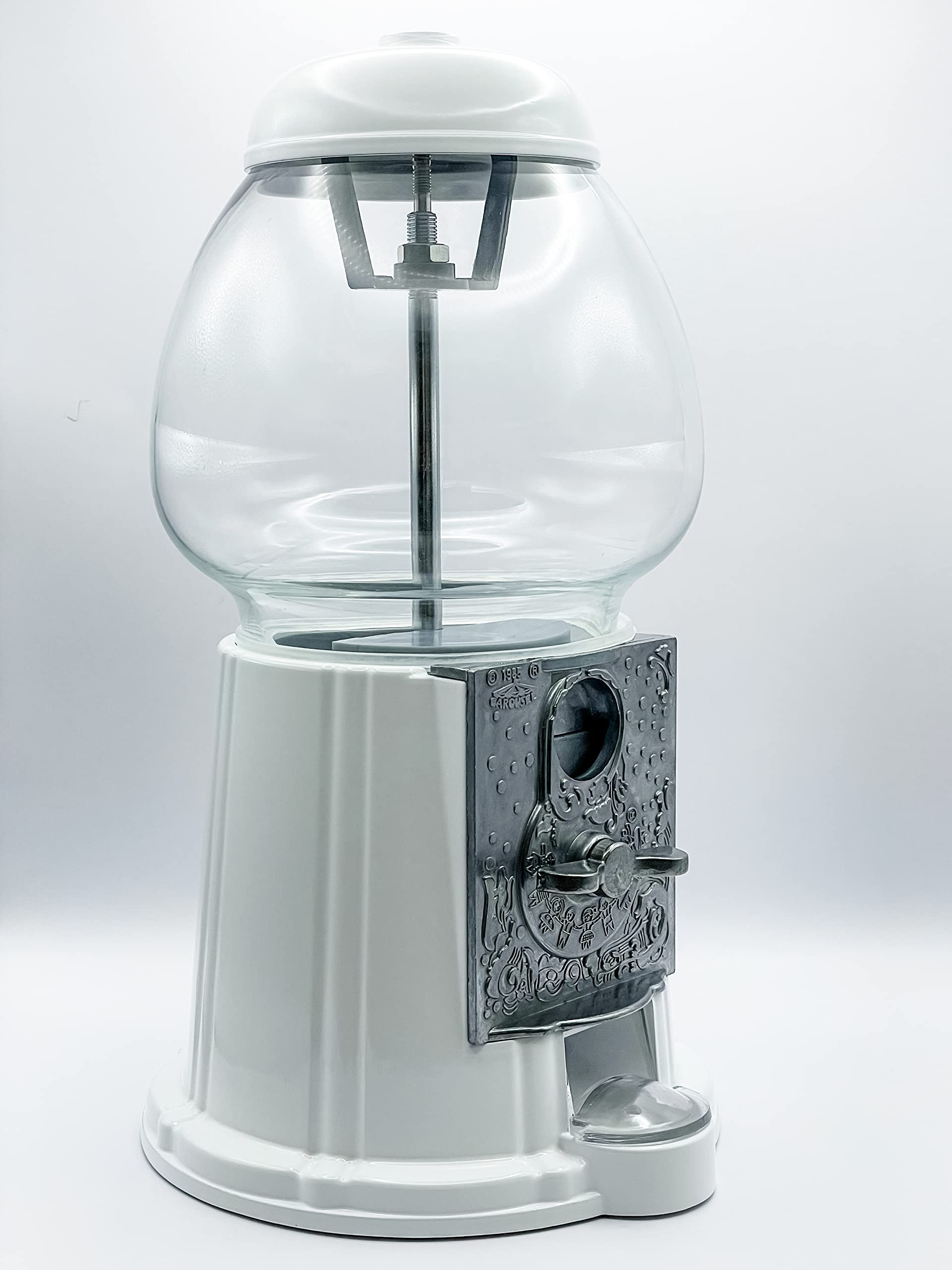 Gumball Dreams Classic Gumball Machine/Candy Dispenser, 9 Inch - White