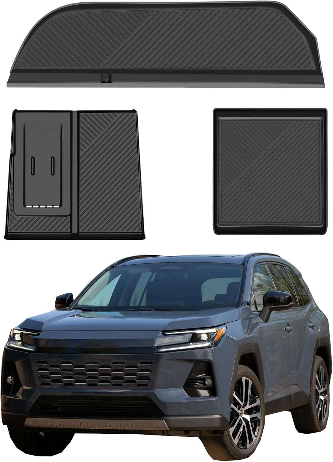 3-in-1 Center Console Organizer Set for 2026 Toyota RAV4, Passenger Side Organizer, Center Console Pad & Charger Pad, No Installation Required