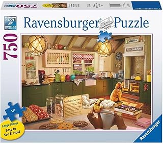 Ravensburger Cozy Kitchen 750 Piece Large Format Jigsaw Puzzle for Adults - 16942 - Every Piece is Unique, Softclick Technology Means Pieces Fit Together Perfectly