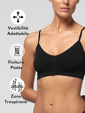 Reggiseno Senza Ferretto Pompea - Confezione Da 3 Seamless In Microfibra Morbida, Effetto Seconda Pelle - Foto 3