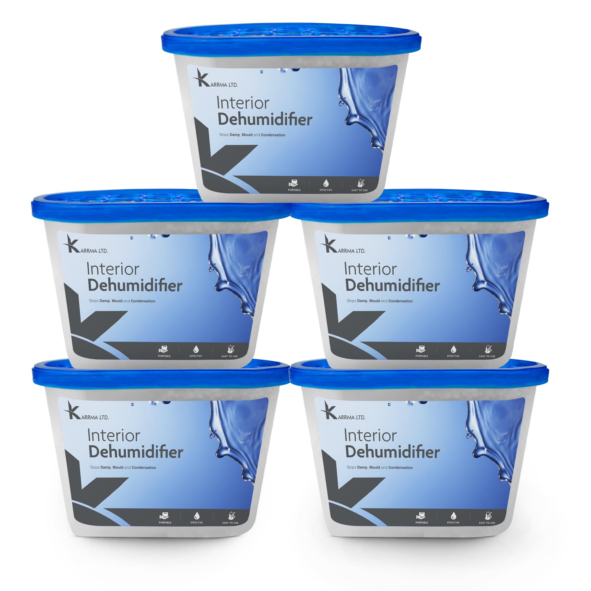 Airess 500ml Dehumidifier – 24-Pack Moisture Trap For Mould & Mildew Removal – UK Made