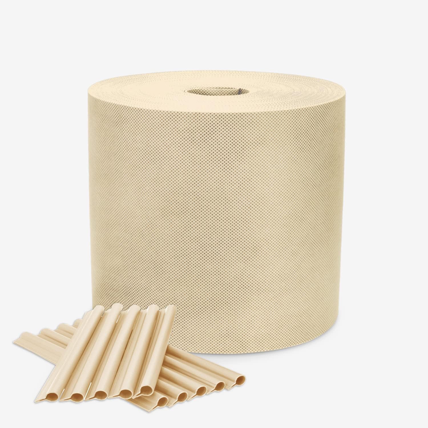 COVER IT Beige Rotolo Frangivista da Esterno 19cmx33m - Frangivista per Recinzione Giardino Peso Base 150 g/m2 - Strisce Frangivista PVC - Ombreggiante per Recinzione