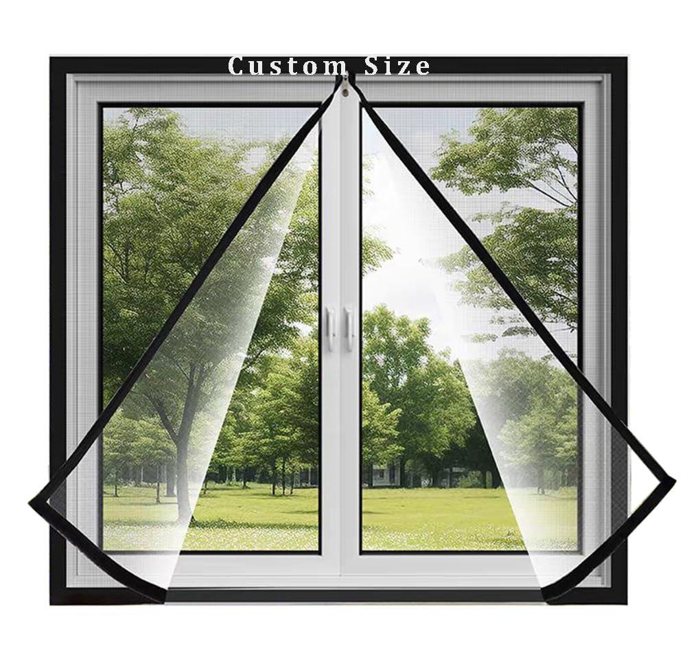 Self-Adhesive Window Screen Mesh, Tear-proof Cat Bird Isolation Net, Window Screen Nets to Keep Bugs Out for Balcony & Window, Custom Size
