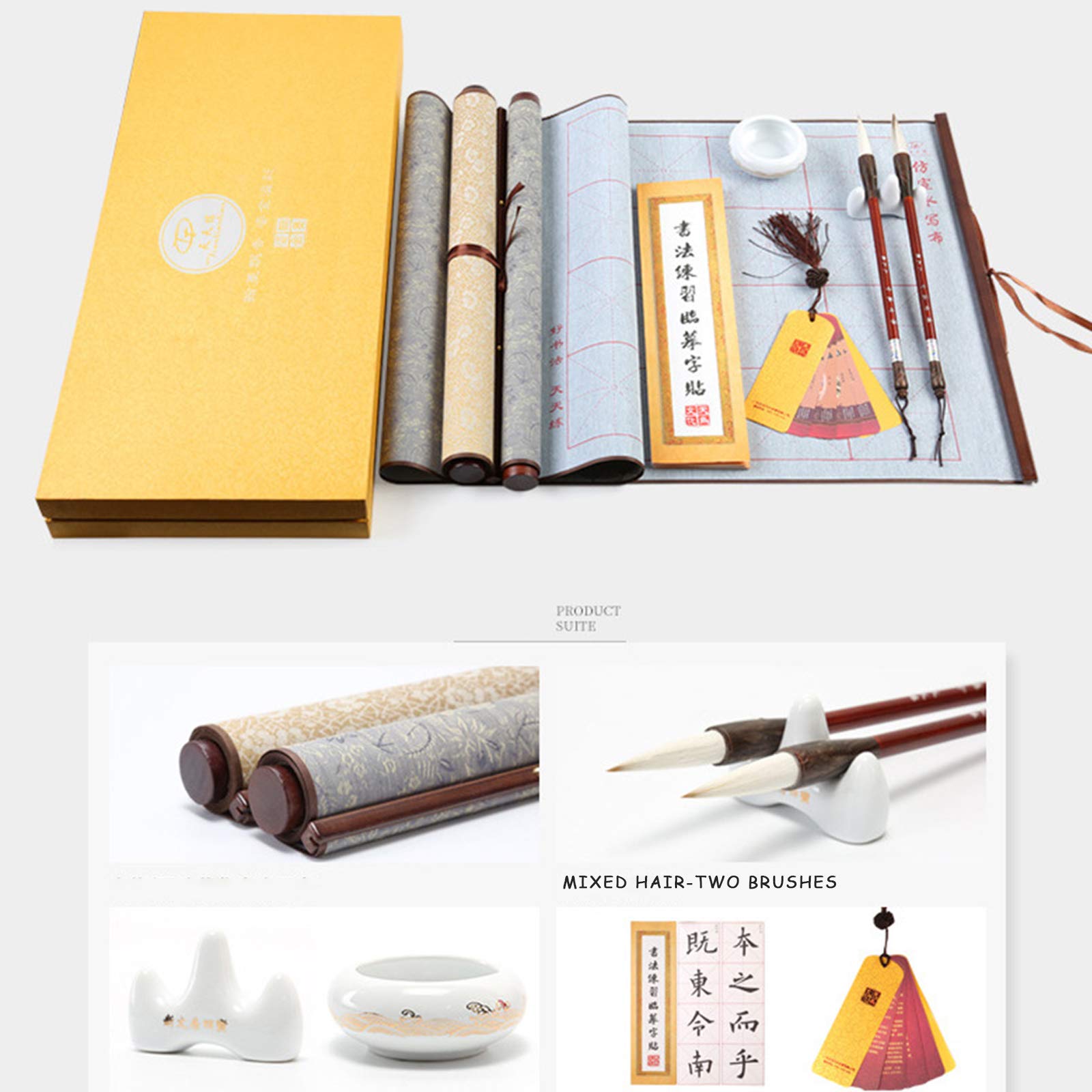 Ensemble De Pinceau D'écriture Aquarelle Calligraphie Chinoise, Ensemble De Pinceaux De Calligraphie Chinoise Kanji Japonais Sumi Brosse, Ensemble De Pinceaux Chinois