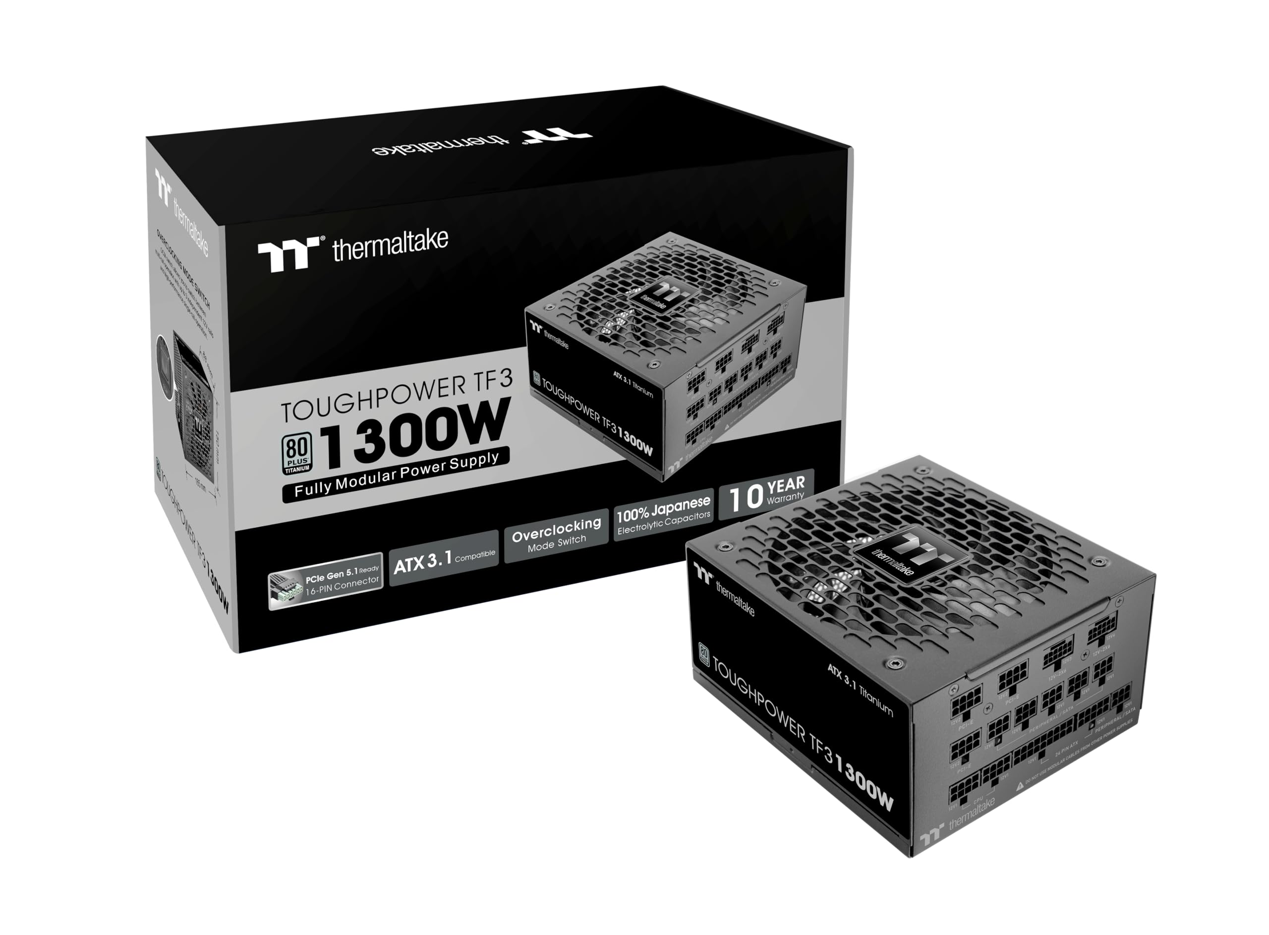 TOUGHPOWER TF3 1300W TITANIUM（開封済み） Thermaltake Toughpower TF3 1300W; 2X Native PCIe 5.1 12V-2x6; Dual