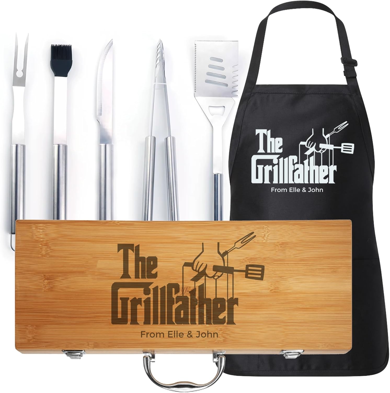 Personalized BBQ Tool Set for Dads (Grill Father)