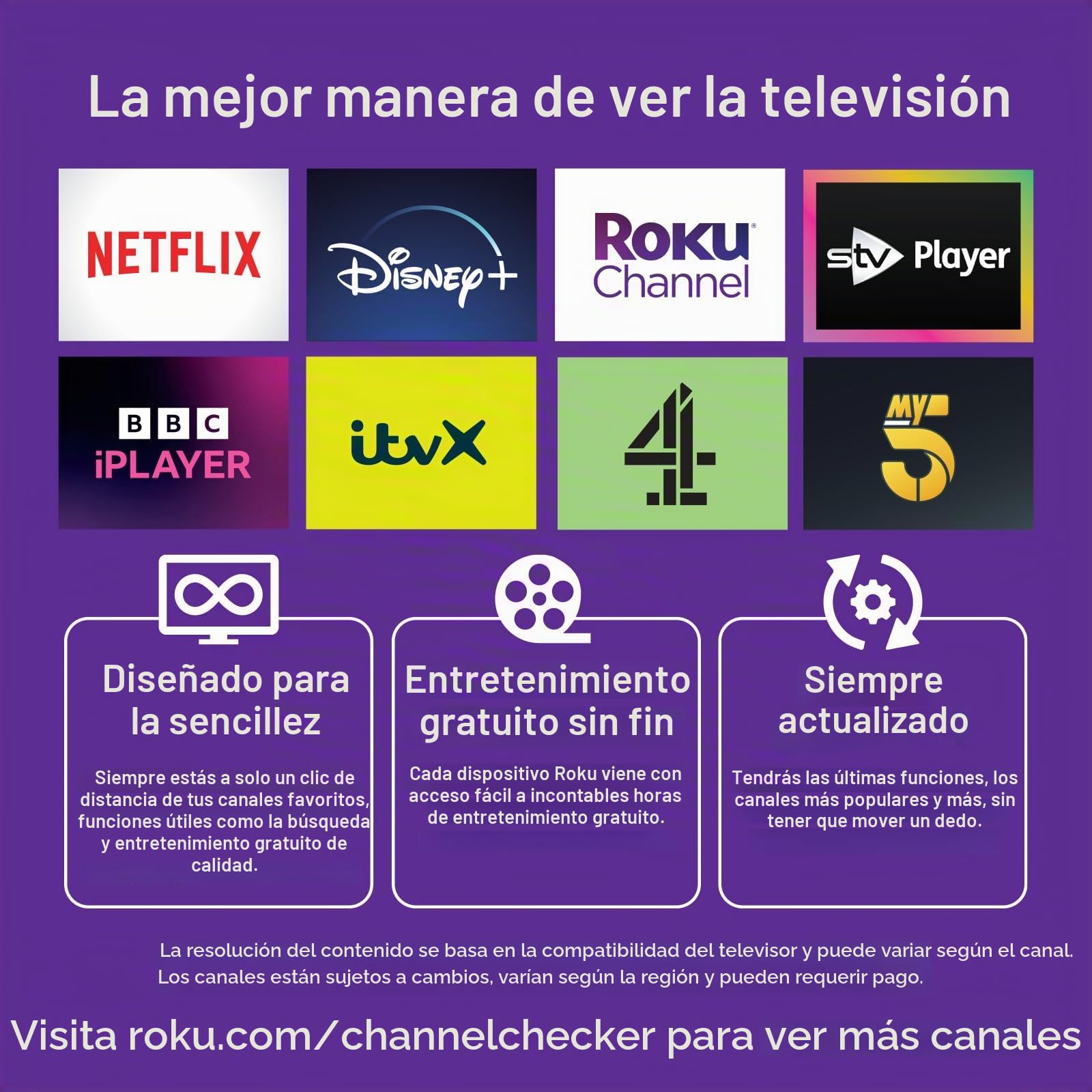 RCA Roku TV Smart TV 32" RR32HD1A TV con Apple TV+ BBC Netflix Freeview, HDR DVB-T2/T Dolby Audio 2 x HDMI 2 x puertos USB, ideal para sala de estar o cocina