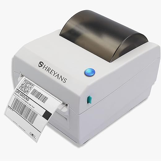 SHREYANS (Cd410 4 Inch Receipt + Label Printer (Bluetooth Printer) For Invoicing & Labelling (Recommended For Shipping Label & Ecommerce Invoice,…
