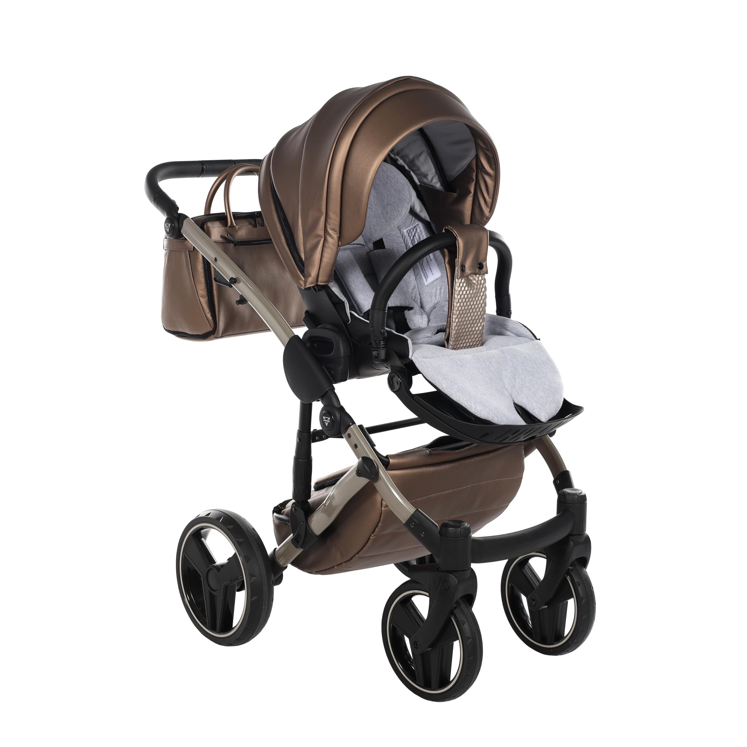Junama Passeggino TRIO Diamond Fluo 03 Marrone - 2in1 3in1 4in1 + ombrellino (2 in 1 con Adattatori)