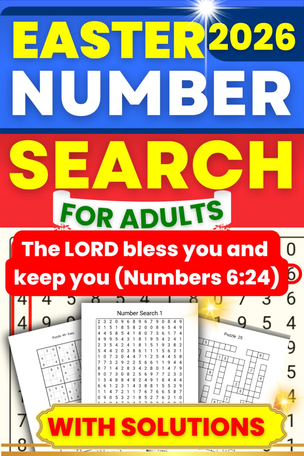 Easter Number Search: A Cozy Easter Puzzle Collection for Adults | Number Search, Sudoku & Number Fill