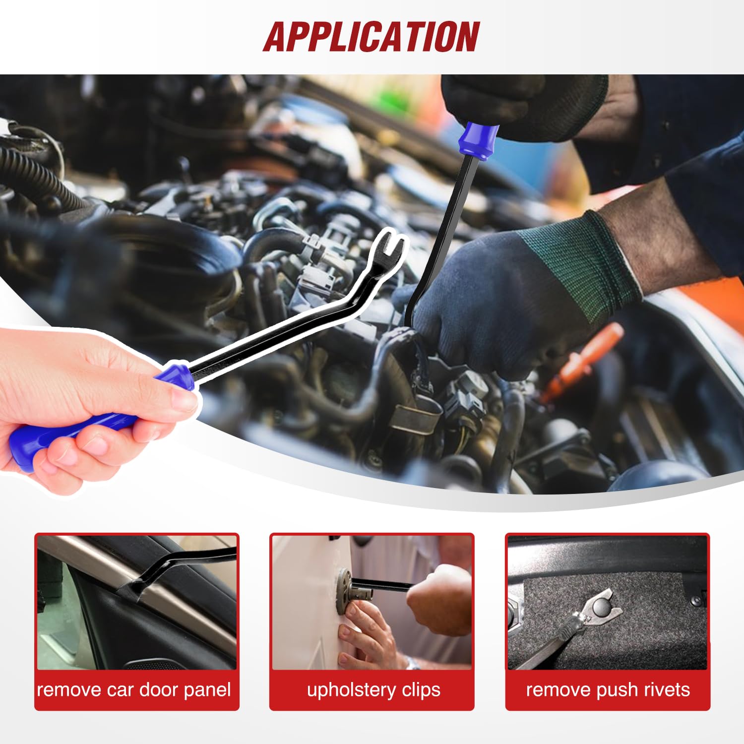 Nilight 900 Stück Auto-Halterungs-Clips, Auto-Befestigungs-Set, 24 Größen, Nylon, Stoßstangennieten, Türverkleidungs-Clips mit 5 Befestigungselementen, Entferner, 10 Kabelbinder für Toyota GM, Ford,