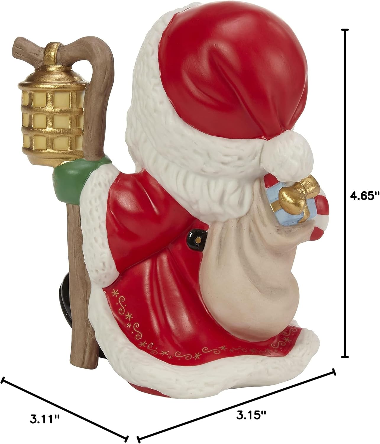 Precious Moments May Your Spirits Be Merry and Bright Annual Santa Figurine 211011