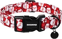 Vista 7 de DOGWONG Collar de Algodón para Perro, Collar de Perro de Cuadros Azules Resistente, Collar Suave y Duradero para Perro Macho, Lindo Collar de Boda