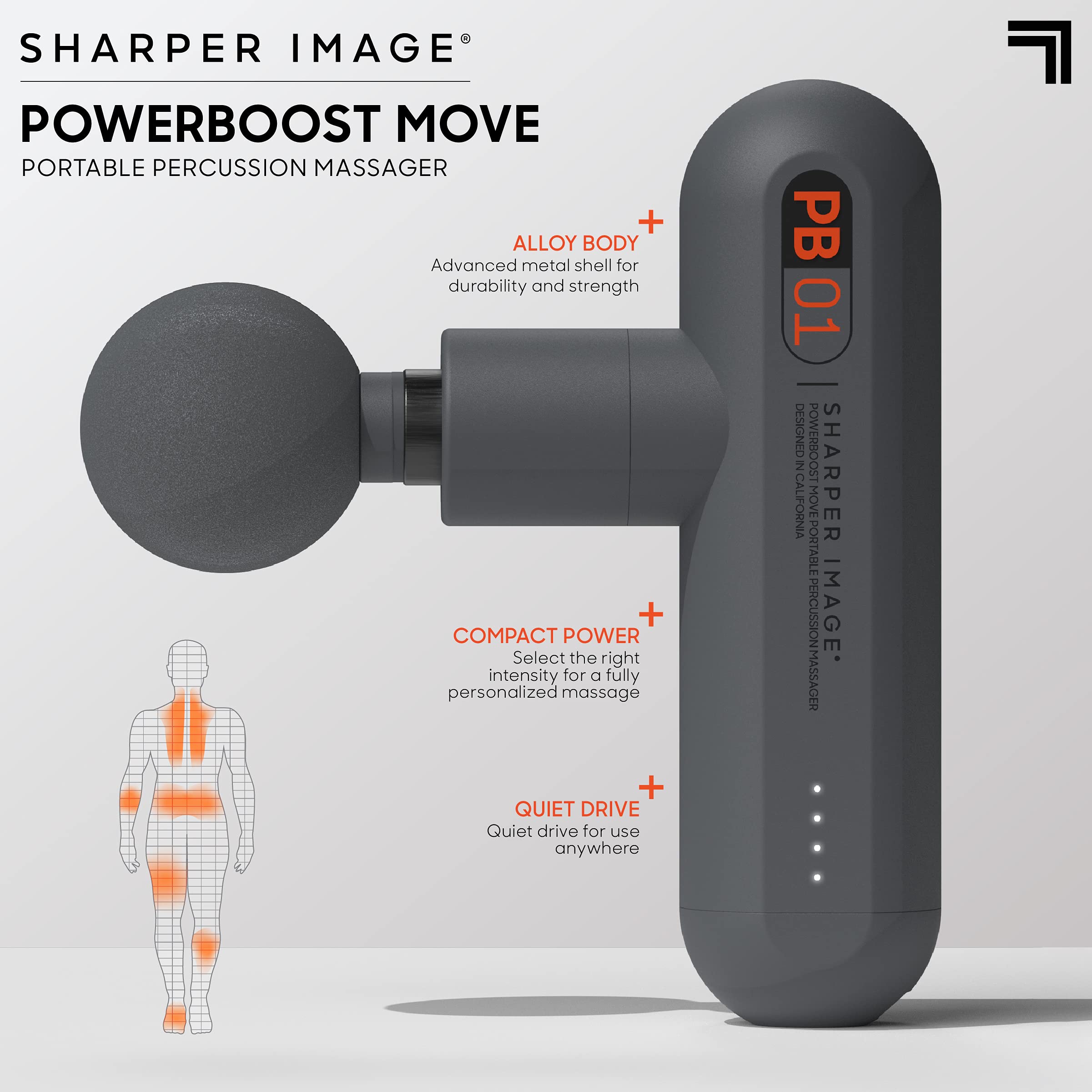 Buy SHARPER IMAGE Powerboost Move Deep Tissue Travel Percussion