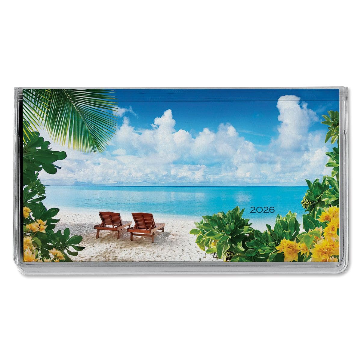 2026 Paradise Tropical Planner Pocket Calendar & Memo Pad, 3.5-Inch x 6.5-Inch Size Closed, Bookstore-Quality Monthly Floral Purse Calendars With 30