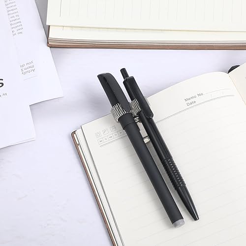 Miniatura 6 de 4 Pcs Metal Pen Holder Adjustable Spring Loop Pen Clip Universal Organizer Holder Clip for Notebook Clipboard Home Office Pocket School Journal